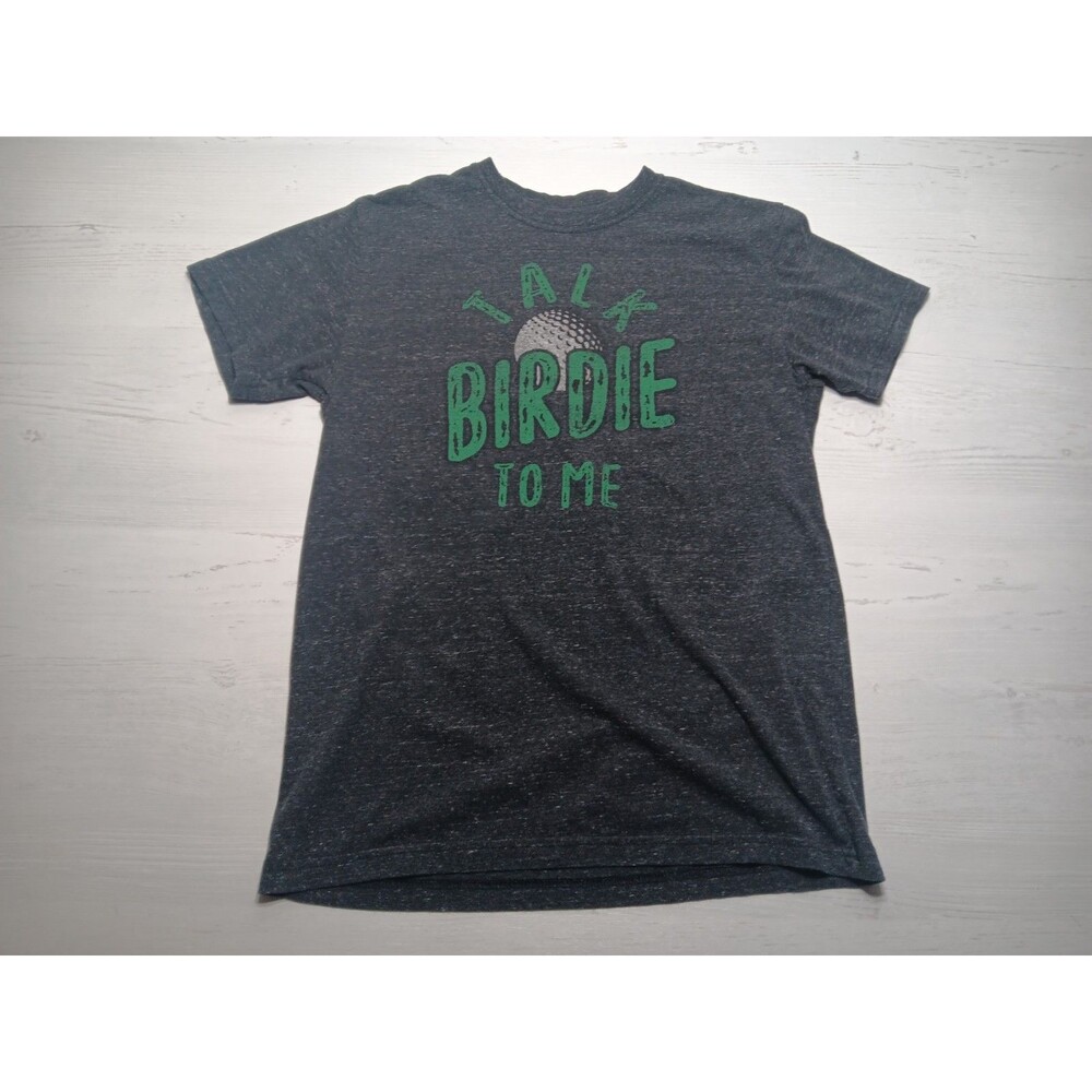 State of Mine Mens SS Talk Birdie To Me Black Graphic  Golf T-Shirt; Sz. S
